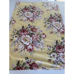 Ralph Lauren Sophie Brooke Twin Duvet Yellow Floral Cabbage Rose Stripe *READ*